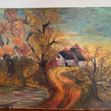 Country landscape oil on canvas
