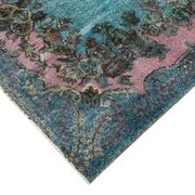 Handmade antique turkish 1970s 170 cm x 272 cm blue rug