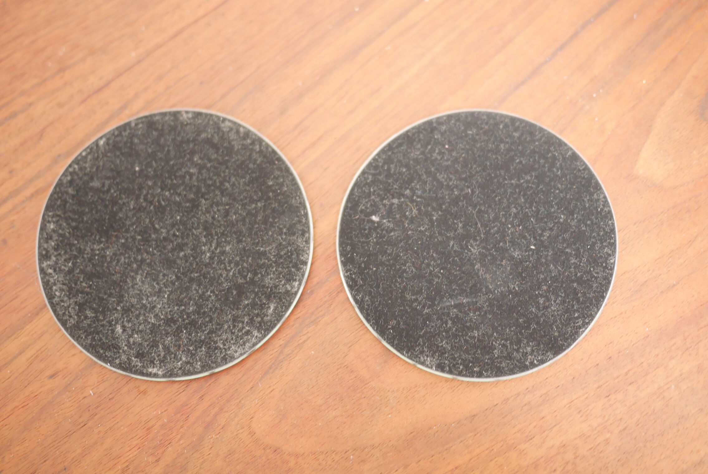 Mini duo of bevelled mirrors 10x10cm