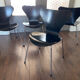 Set of 4 model 3107 dining chairs by Arne Jacobsen for Fritz Hansen 1988