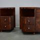 1935s pair of rare Art Deco bedside tables, Czechoslovakia
