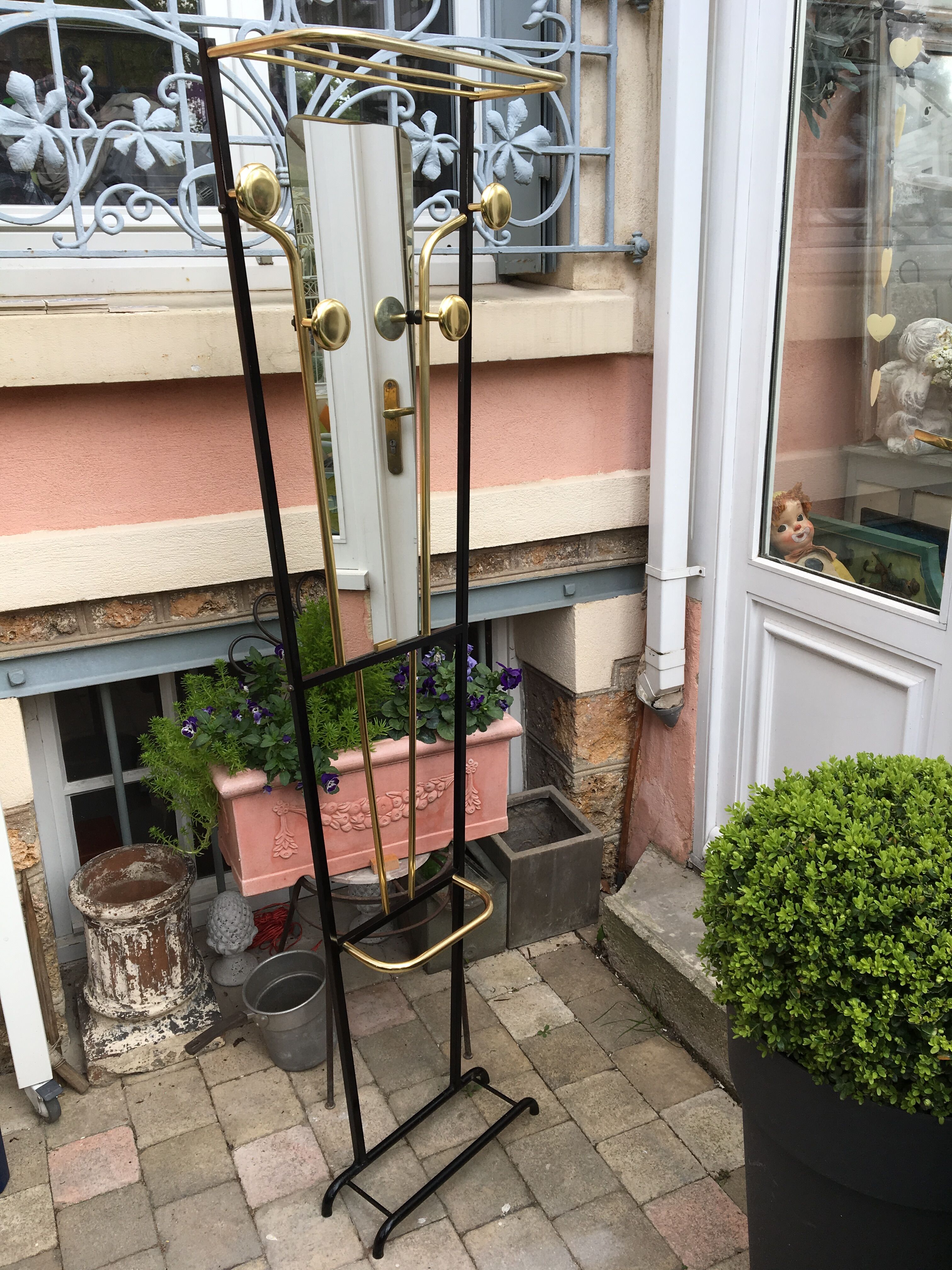 Vestiaire d’entrée miroir vintage 50