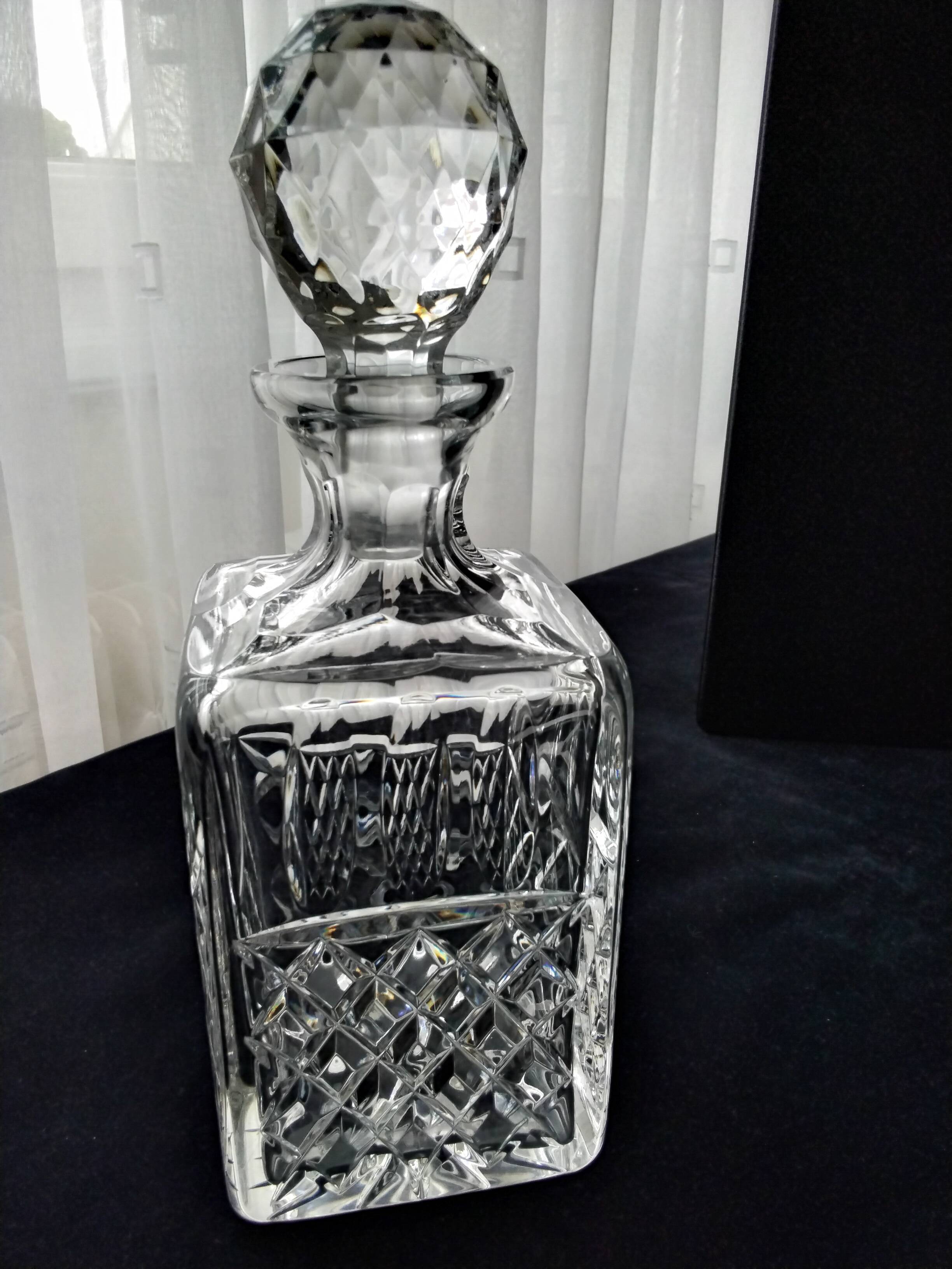 Bohemian crystal whiskey decanter