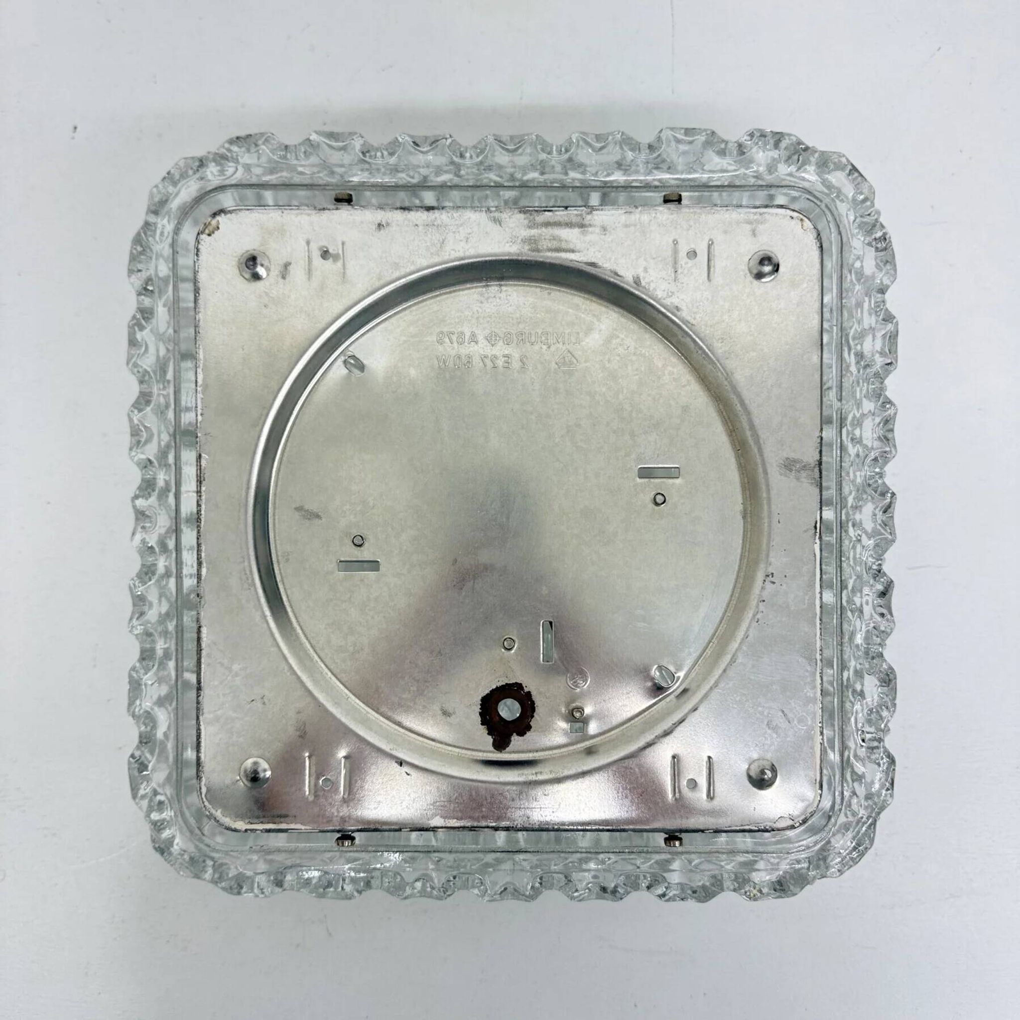 Mid-century crystal wall light / ceiling light by Limburg Glashütte, 1970s Germany