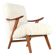 Armchair cream white doodle 'Almere' - unique upholstery - vintage design