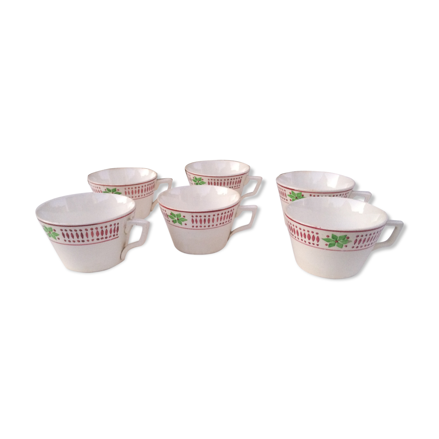 Digoin Sarreguemines coffee cups