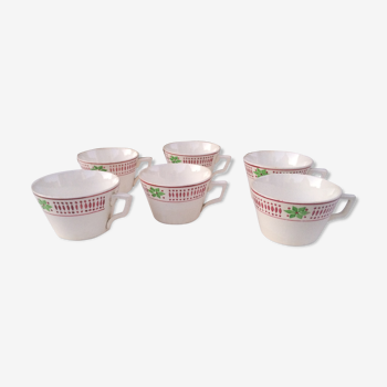 Digoin Sarreguemines coffee cups