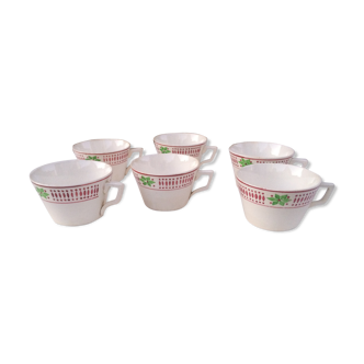 Digoin Sarreguemines coffee cups