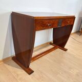 Art Deco Console Table in Thuja Roots, Birch and Silver-Plate, France, 1925
