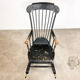 Swedish antique black painted rocking chair