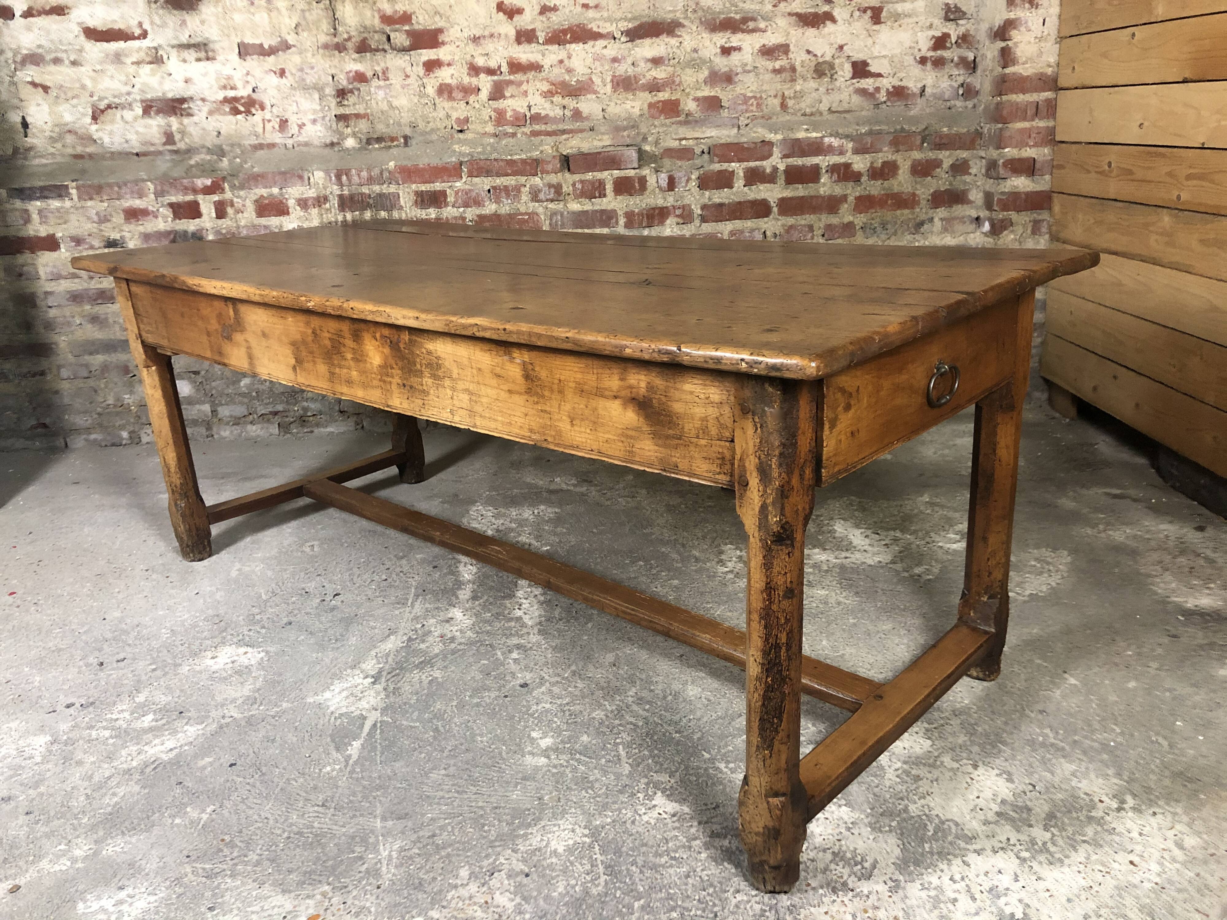18th century walnut farm table