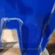 Lettre R d'enseigne vintage en plexiglas bleu