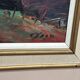 Original Swedish Oil on Panel – “Huts” – Vintage & Framed – 77 × 41 cm