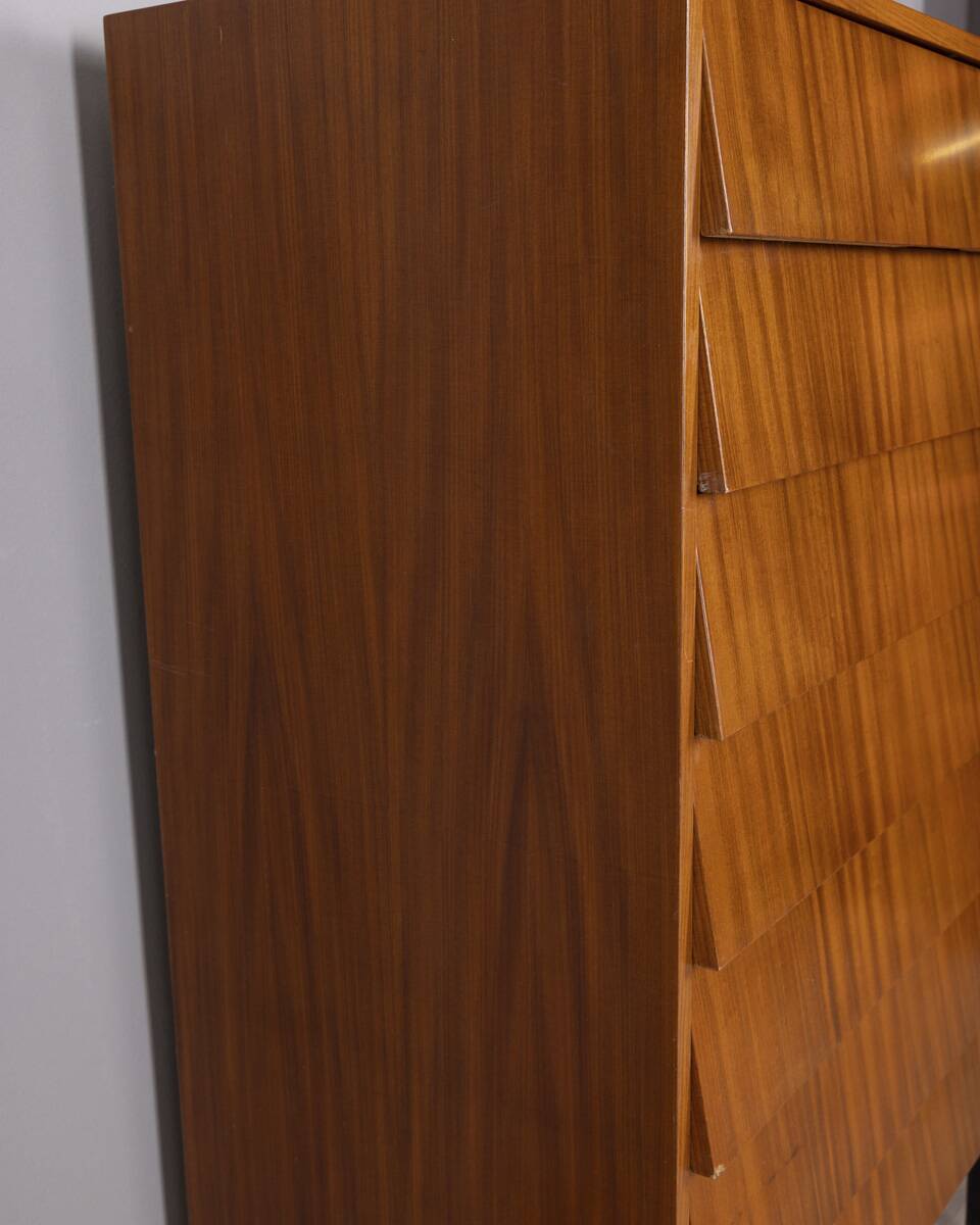 Vintage 1960s Italian-designed teak wood chest of drawers