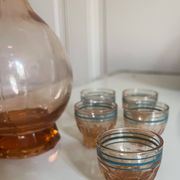 Service carafe and liqueur glass