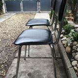 Vintage chrome and leatherette chairs
