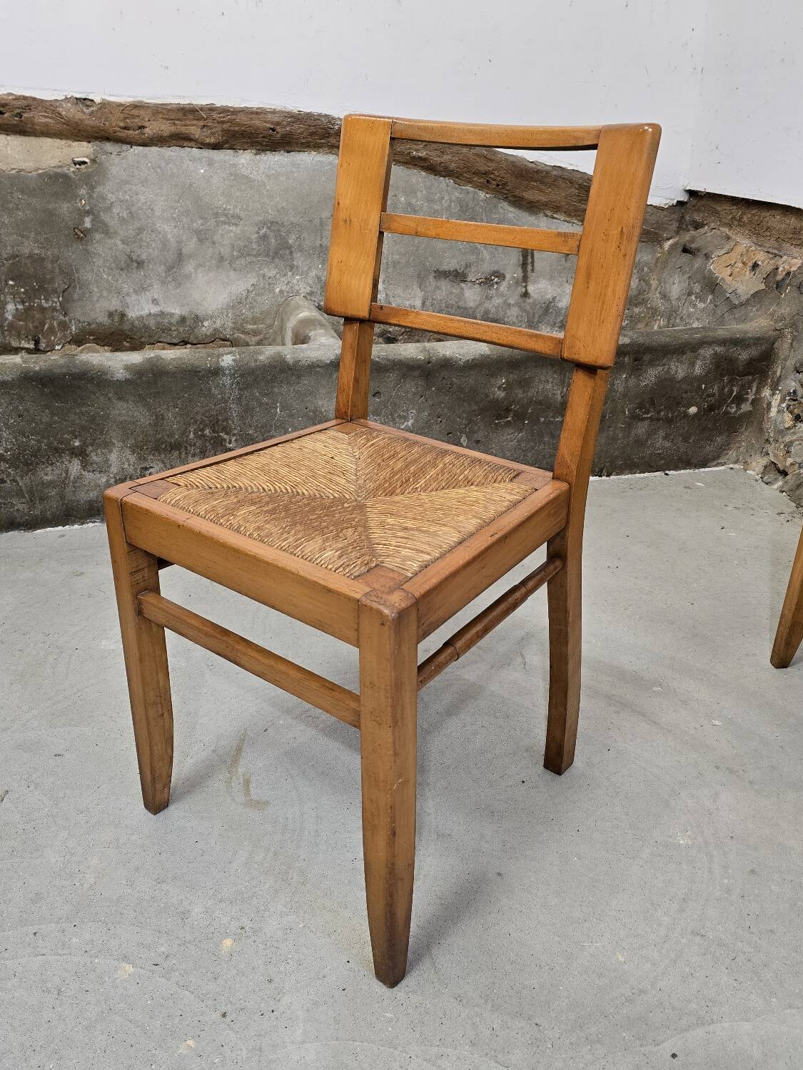 3 Pierre Cruège style chairs 1940-1950