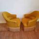 Pair of yellow toad armchairs