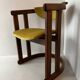 Art Deco armchair in wood and velvet