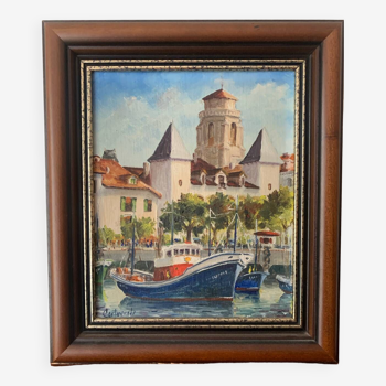 Painting the port of st jean de luz