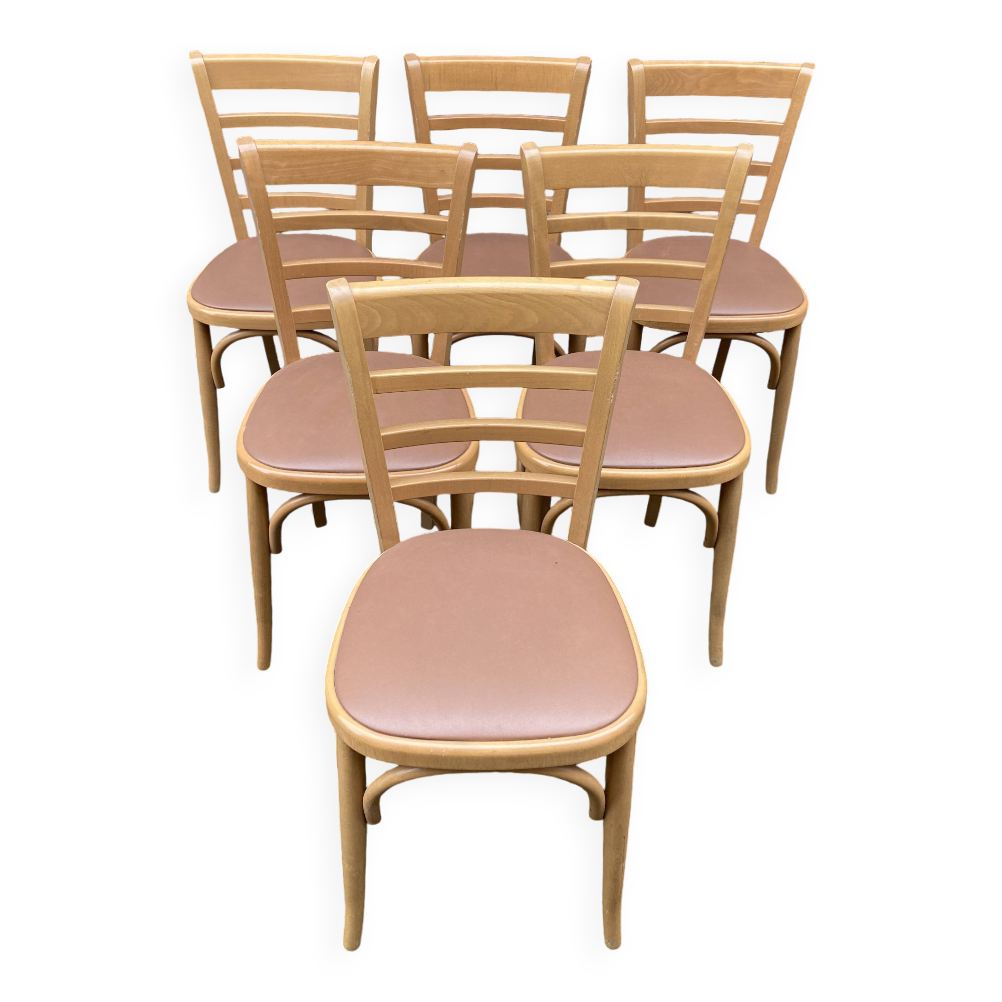 Set of 6 Brasserie bistro chairs bentwood bistro chair shabby chic baumann