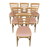 Set of 6 Brasserie bistro chairs bentwood bistro chair shabby chic baumann