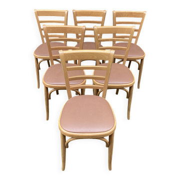 Set de 6 Chaises bistrot Brasserie bentwood bistrot chair shabby chic baumann