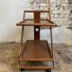 Mid-century modern folding wooden service trolley from the 1960s