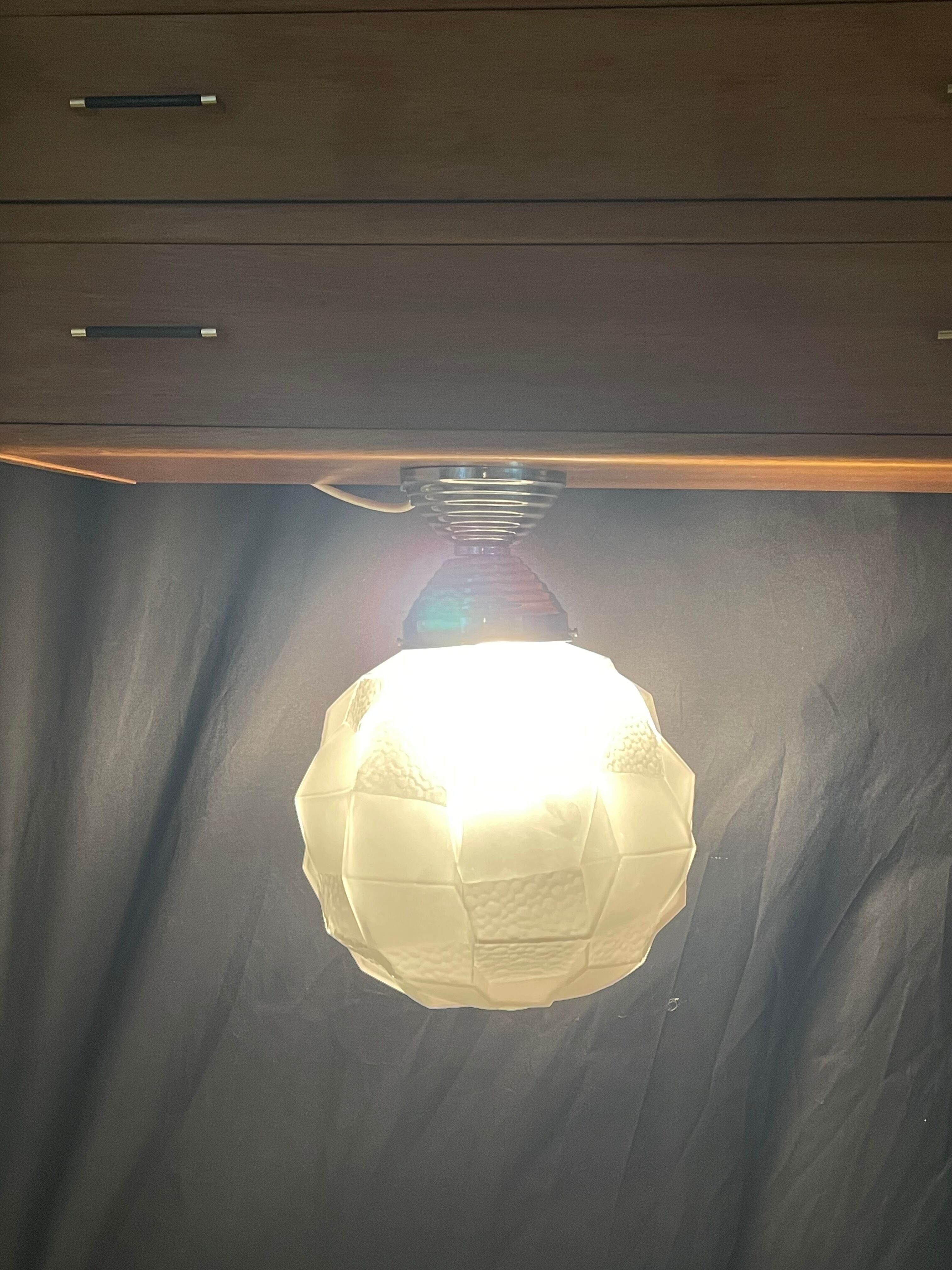 Globe pendant light 1930s/40s