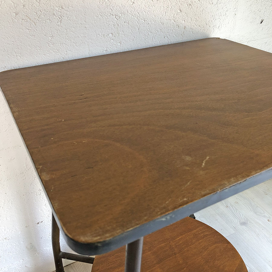 Desserte vintage 60 en métal et bois