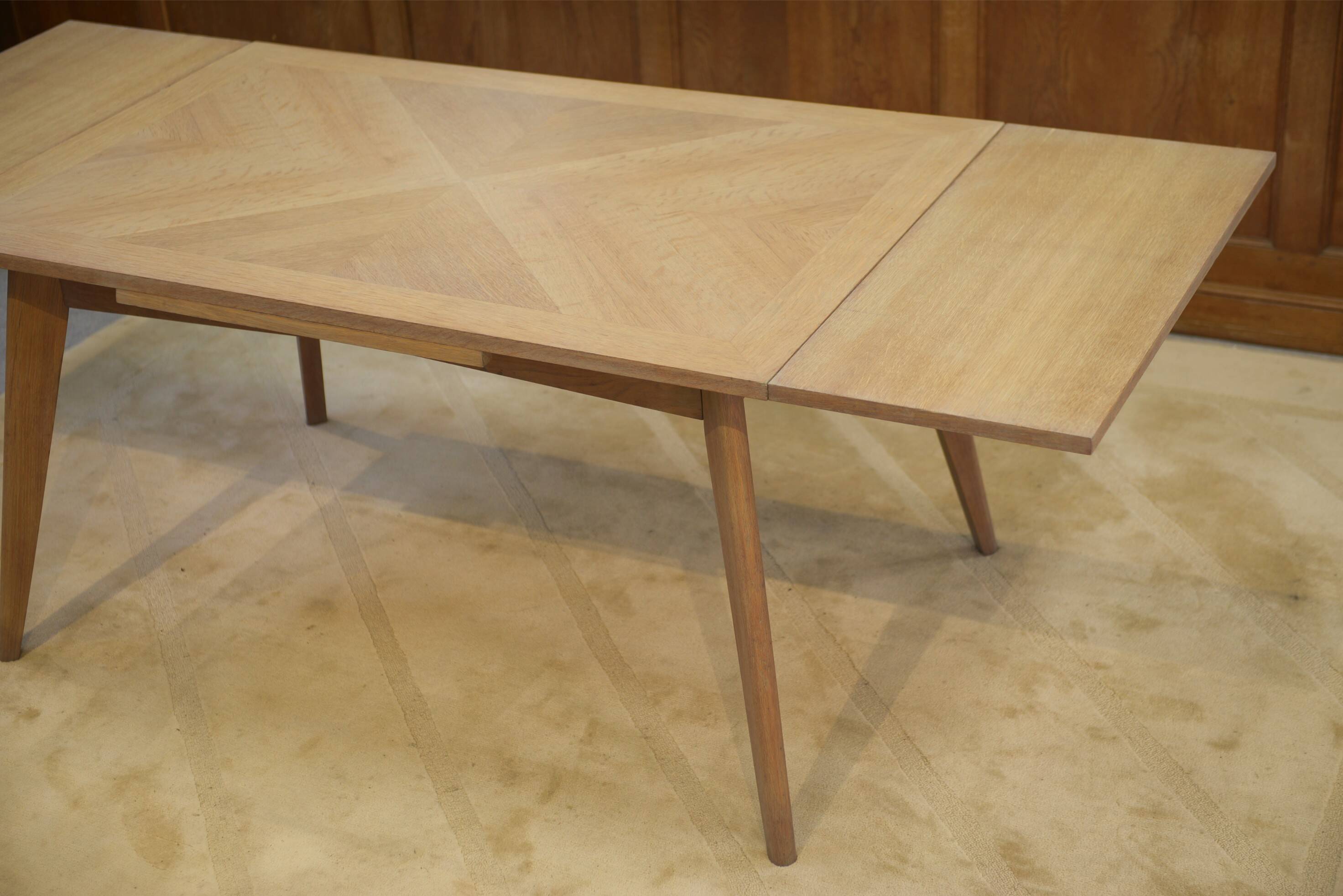 Table en chêne cérusé 1960’s