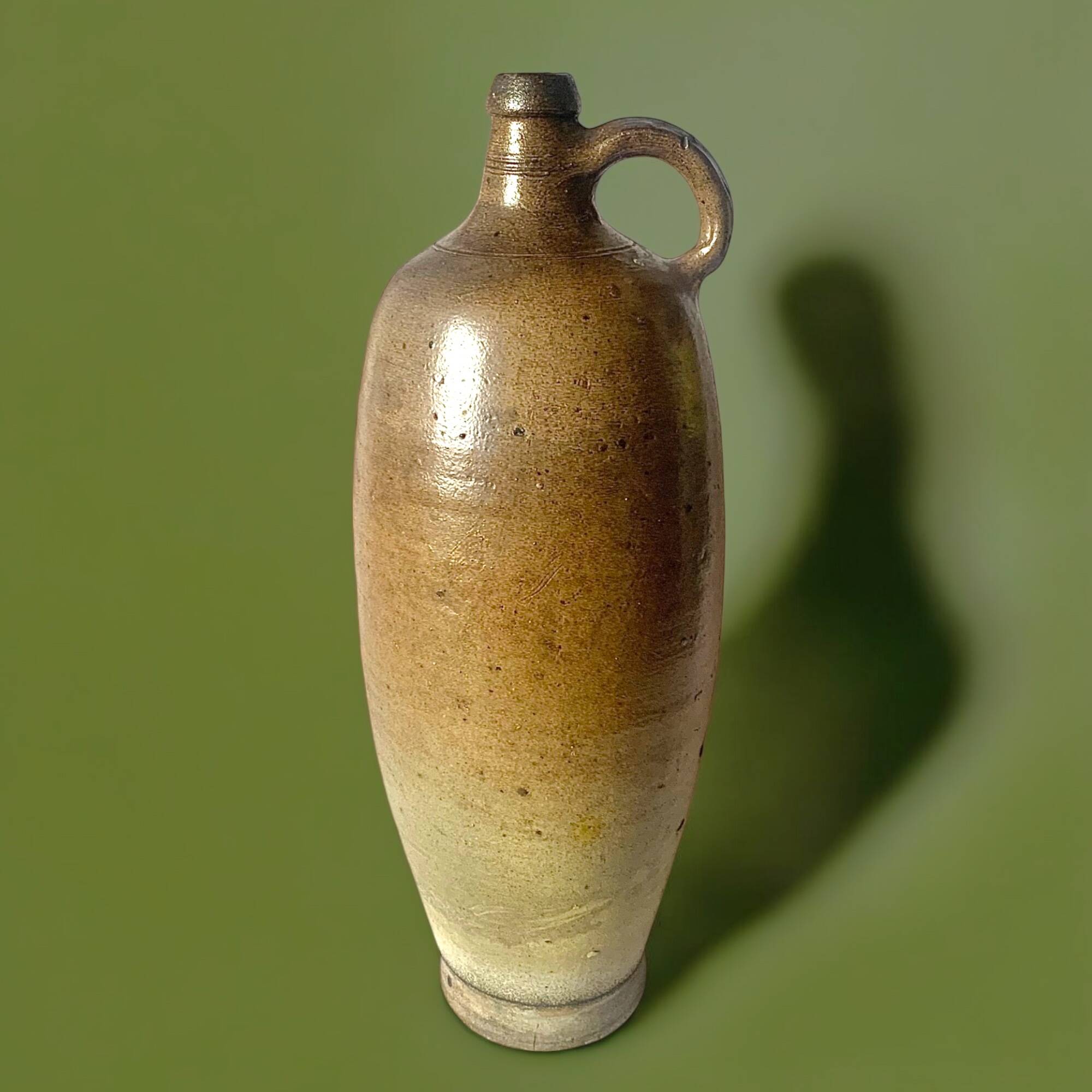 Antique glazed stoneware jar - height: 50 cm