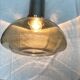 Vintage smoked glass pendant light, Italian work