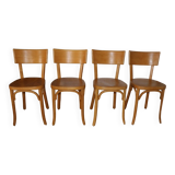 Set of 4 Baumann No. 30 chairs with wide back