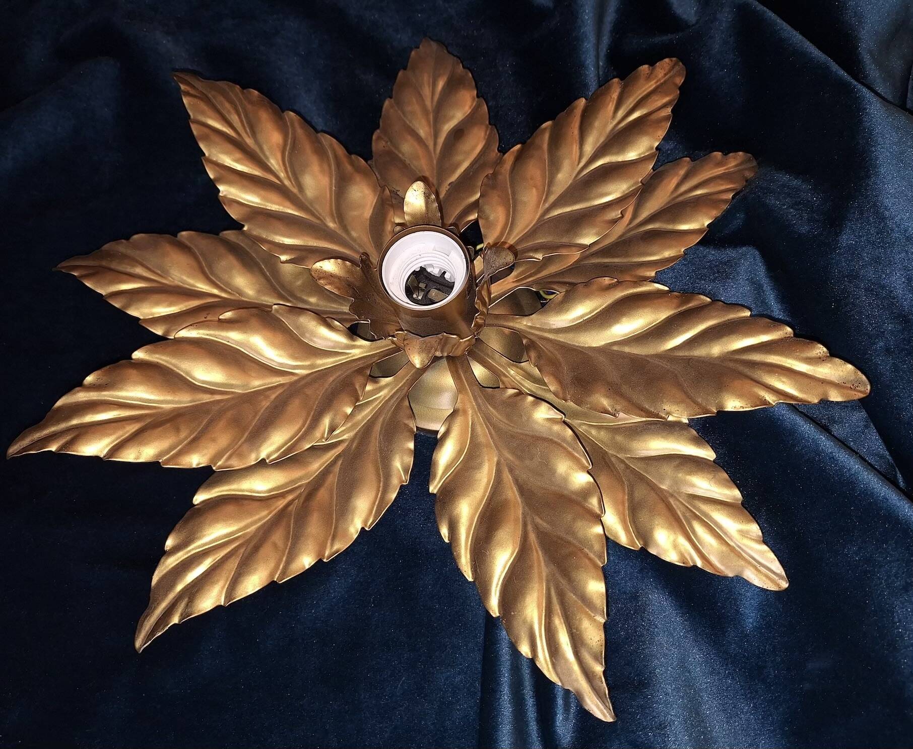 Mid century Florentine gold-plated ceiling light by Hans Kögl, 1960s