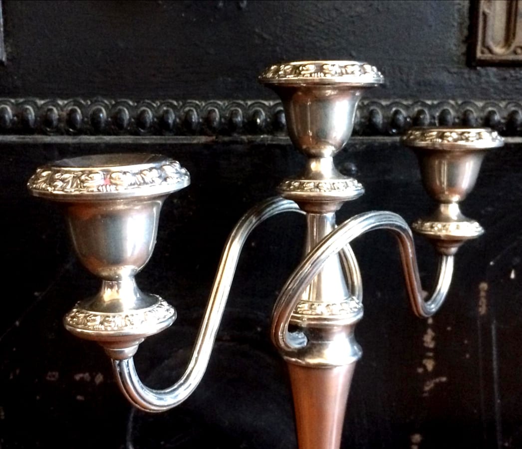 Pair of Victorian chandeliers in Silver Metal English