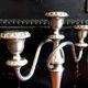 Pair of Victorian chandeliers in Silver Metal English