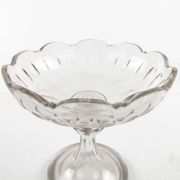 Biedermeier compote, transparent crystal, Czechia, 19th century