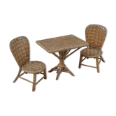 Children's wooden lounge and chestnut weaving