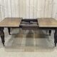 English nineteenth oak table with 1 crank extension