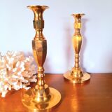 Pair of brass candlesticks