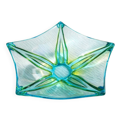 Coupe décorative en verre soufflé vintage