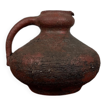 Carafe Vase de Pottery de Studio Allemand Brutaliste Vintage par Gerhard Liebenthron, 1974