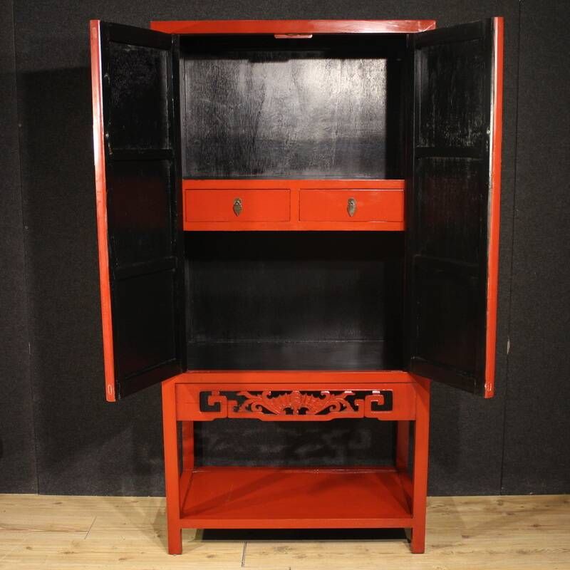 Chinese lacquered cabinet from the second half of the 20th century