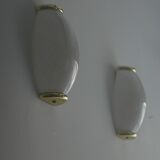 1980s Murano wall lights - Italian design - Swirled glass and brass