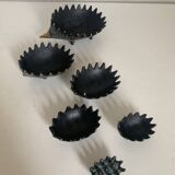Vintage 1950 hedgehog ashtrays by Walter Bosse for Hertha Baller