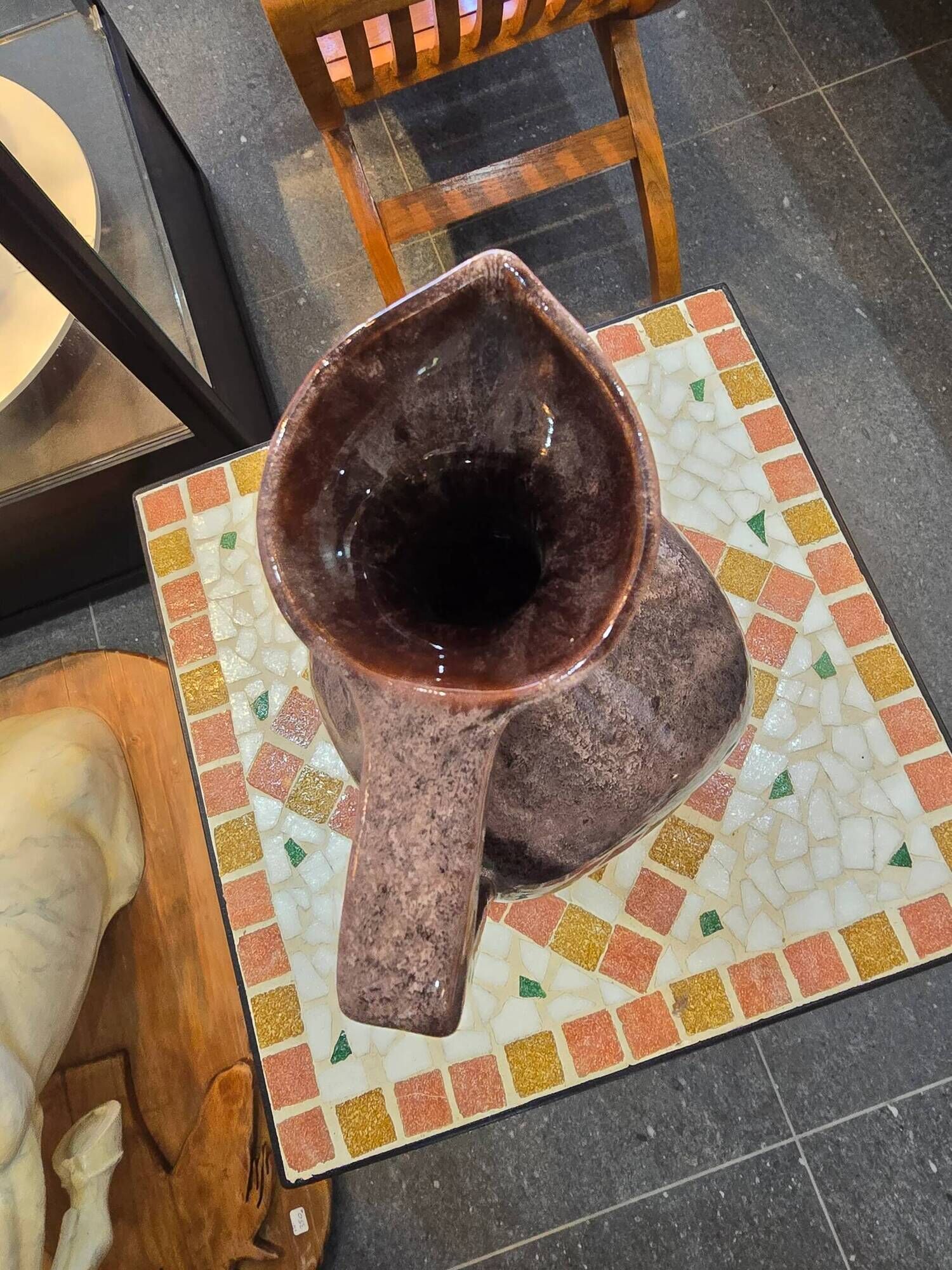 Large pitcher / sculptural vase Accolay – Potters of Accolay – 1950s-60s – signed, No. 3 – H. 33 cm