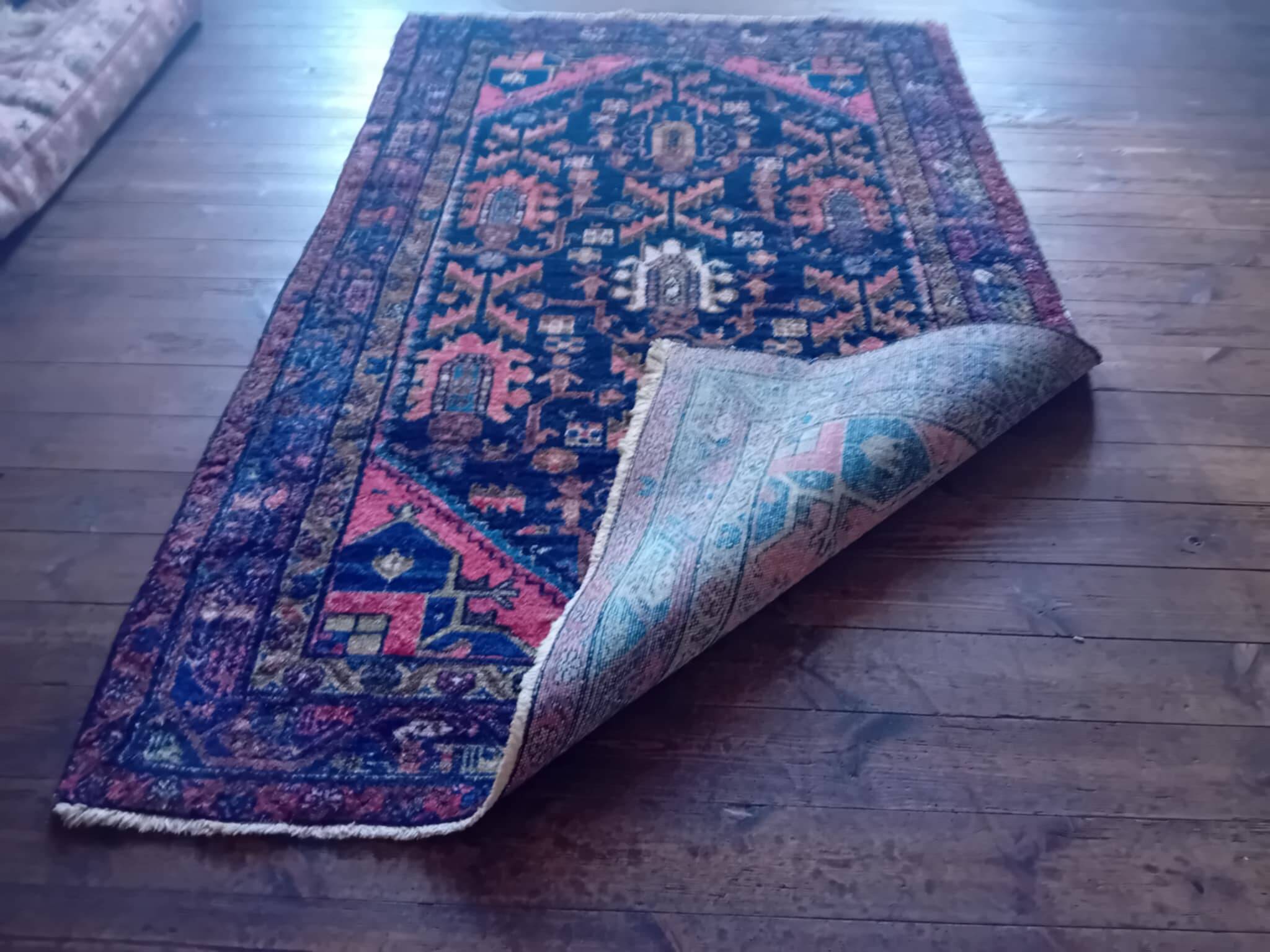 Handmade Persian Hamadan Rug 210x134cm