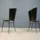 Post modern wooden dining chairs, 1980s - set of 10