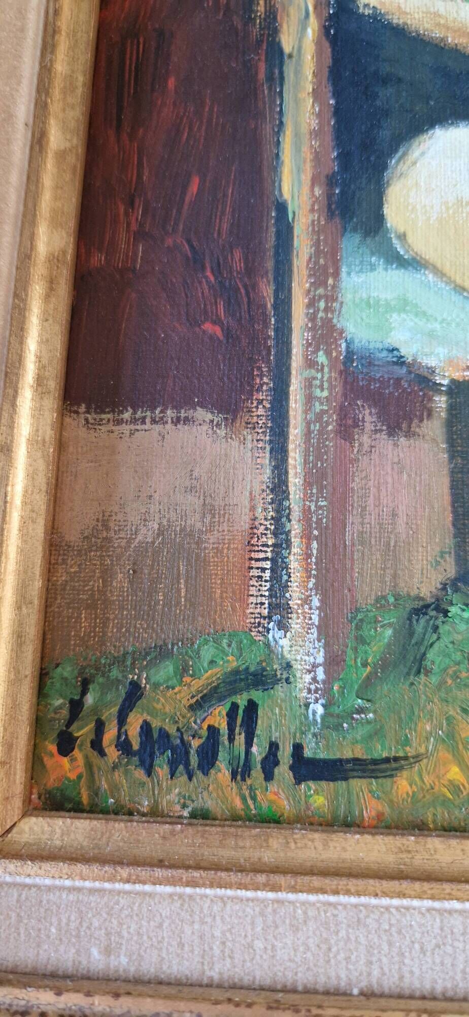 Oil on canvas "Sleeping Woman" Guy Le Corroller
